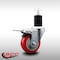 Service Caster 3.5'' SS Red Poly Swivel 1-3/4'' Expanding Stem Caster Total Lock Brake SCC-SSEXTTL20S3514-PPUB-RED-134 - alternate 4